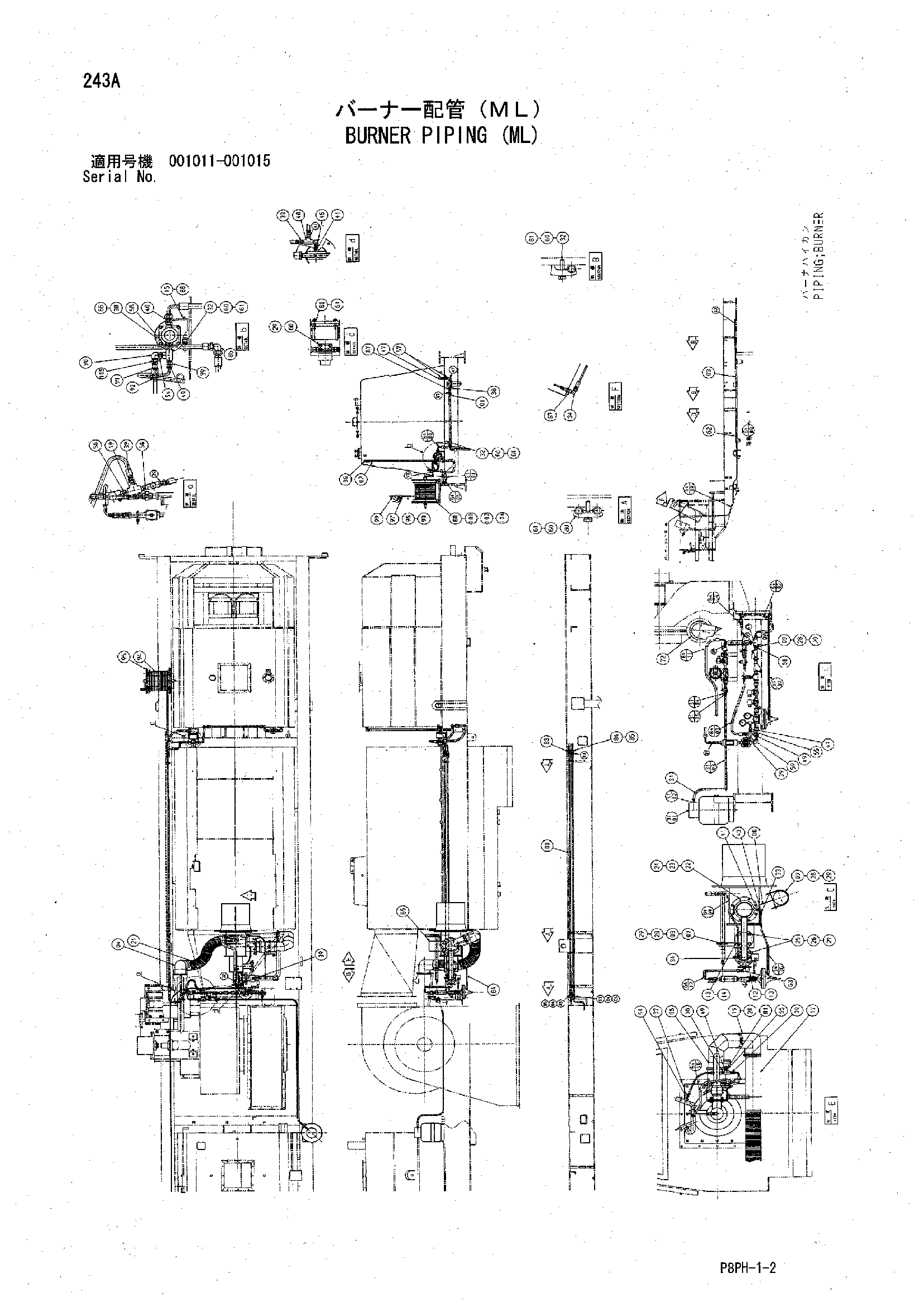 AR2000 [8PH] BURNER PIPING (ML) Hitachi HOP online AAE8A Y971047